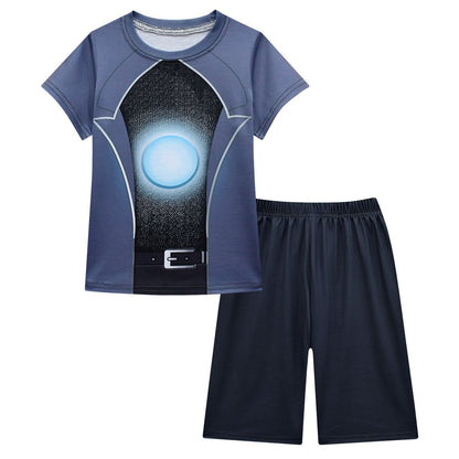 Boys' Activewear Short Set - Short Sleeve T-Shirt and Gym Shorts Performance Set (4-12)