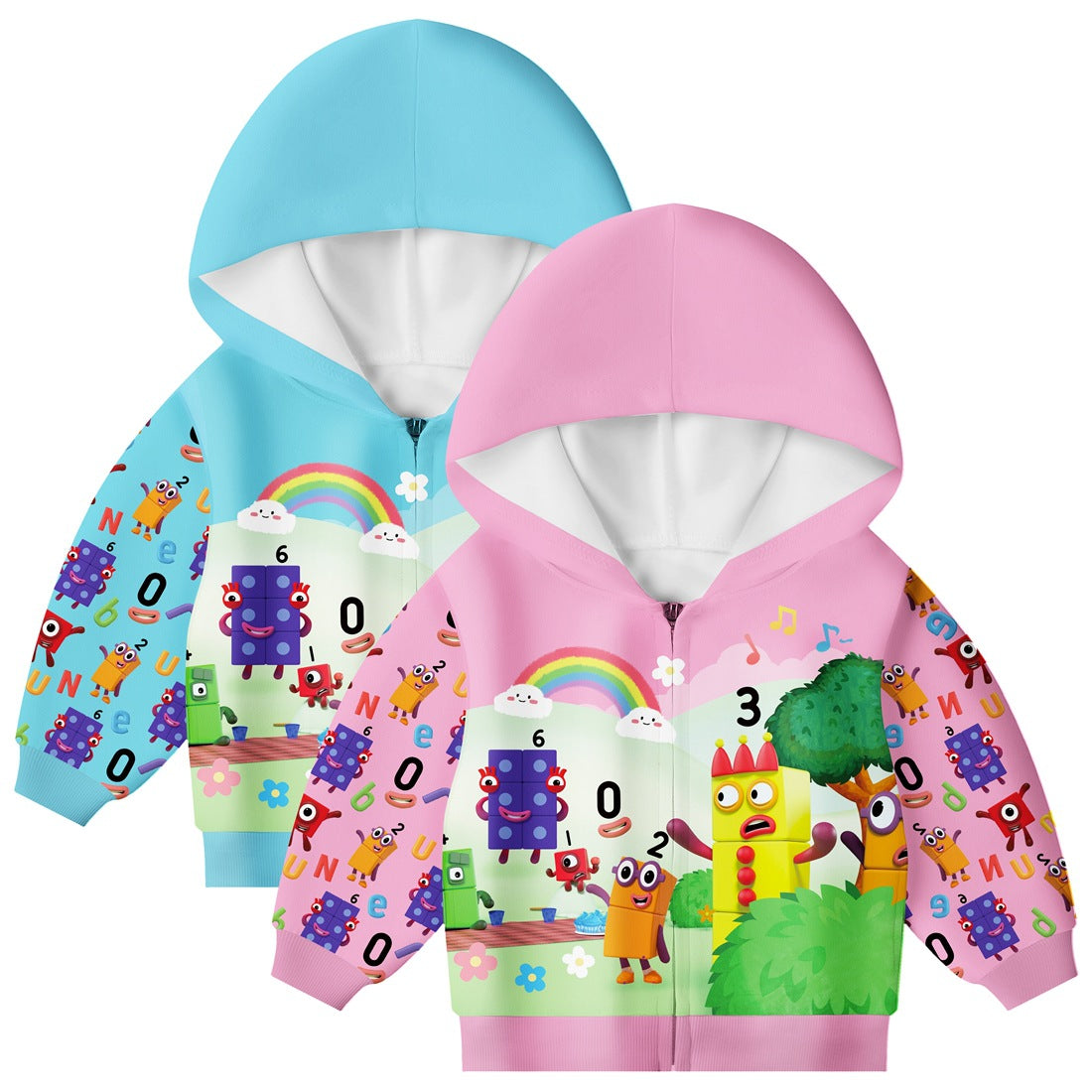 Essentials Girls and Toddlers' Fleece Zip-Up Hoodie Sweatshirt Long Sleeve Hooded Shirts Pollover Tops