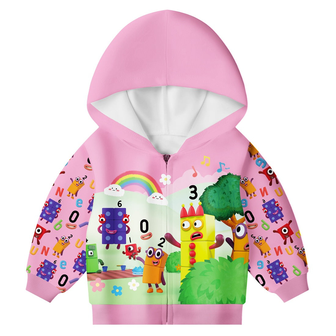 Essentials Girls and Toddlers' Fleece Zip-Up Hoodie Sweatshirt Long Sleeve Hooded Shirts Pollover Tops